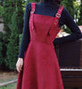 Robe salopette en velours style rétro