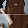 Salopette large en velours pour femme