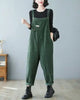 Salopette large en velours pour femme