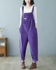 Salopette large en velours pour femme