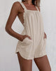 Salopette short ample en coton à volants