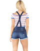 Salopette short sexy en jean