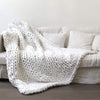 Plaid grosse maille blanc
