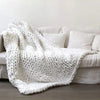 Plaid grosse maille blanc