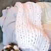 Plaid grosse maille blanc