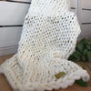 Plaid grosse maille blanc