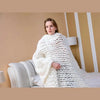 Plaid grosse maille blanc