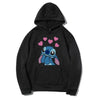 Sweat Noir Stitch Coeur