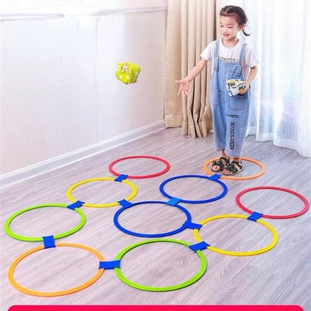 Jeu de Marelle avec Cerceaux