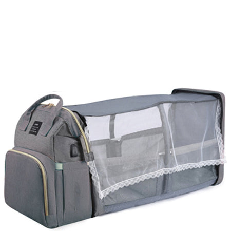 Sac à langer multifonction avec lit pliable et moustiquaire