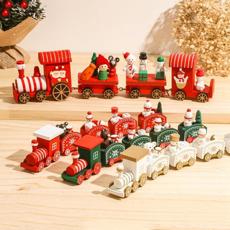 Train de Noël en Bois