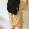 Pyjama Motifs Oranges pour Femme